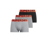 Superdry Set di 3 boxer da uomo, Sport Grigio Feeder / Nero a righe / Nero, M