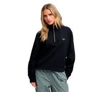 Superdry Signature Embroidered Half Zip Sweatshirt Nero XS Donna
