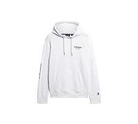 Superdry Sudadera con Capucha Felpa, Brilliant White, L Uomo
