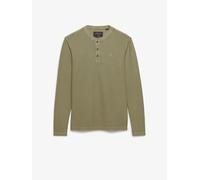 Superdry Superdry - Manica lunga - Top serafino a nido d'ape large verde