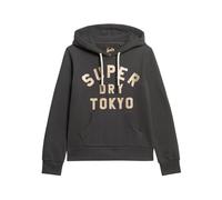 Superdry, ,Sweatshirts & Hoodies ,Donna ,Nero ,M Felpa con Logo Glitter Grafico Nero