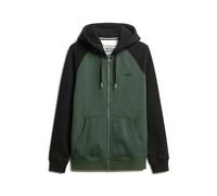 Superdry, ,Sweatshirts & Hoodies ,Uomo ,Multicolore ,S Baseball Essential Zip Felpa Verde Nero Uomo
