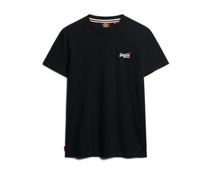 Superdry - T-shirt a maniche corte in cotone con logo - - Tops - Uomo - Nero - L