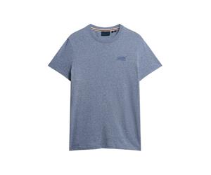 Superdry T-shirt con logo ricamato Superdry Essential Company small blu
