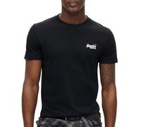 Superdry, ,Tops ,Uomo ,Nero ,XL T-shirt a maniche corte in cotone con logo