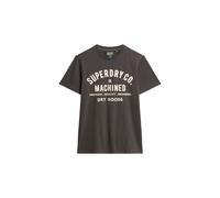 Superdry T-shirt Uomo Machined Goods Workwear Tee in Cotone Nero