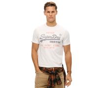 Superdry Maglietta 'Heritage' grigio scuro / pesca / bianco Uomo Superdry S grigio scuro / pesca / bianco