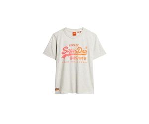 Superdry Tonal VL Graphic Relaxed Tee W1011425A Glacier Grey Marl Taglia 8, Glacier Grey Marl, 40