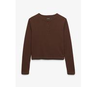 Superdry Top Superdry Athletic Essentials con bottoni a nido d'ape 44 Marrone