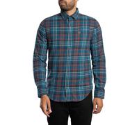 Superdry Uomo Camicia da boscaiolo in cotone a maniche lunghe, Blu