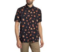 Superdry Uomo Camicia stampata a maniche corte, Nero