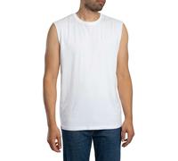 Superdry Uomo Canotta con logo essenziale, bianca