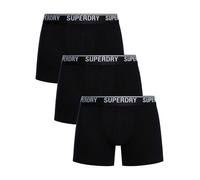 Superdry Uomo Confezione da 3 boxer in cotone biologico, Nero