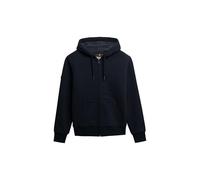Superdry Uomo Felpa con cappuccio e zip foderata in Borg, Blu