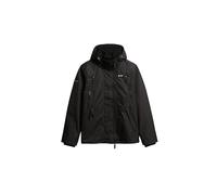 Superdry Uomo Giacca antivento con cappuccio da montagna, Nero