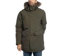 Superdry Uomo Giacca Parka in pelliccia sintetica Everest, verde