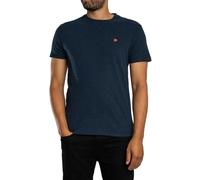 Superdry Uomo Maglietta Essential SDC0 Logo EMB, Deep Sea Blue Marl/Orange, S