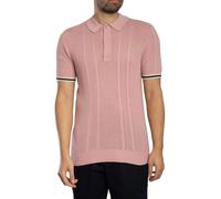 Superdry Knitted Texture Short Sleeve Polo Rosa L Uomo