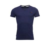 Superdry Ol Classic Vee Tee NS T-Shirt, Rich Navy, XS Uomo
