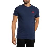 Superdry Uomo T-shirt EMB con logo essenziale, Blu