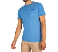 Superdry Uomo T-shirt ricamata con logo vintage, Blu