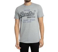 Superdry Uomo T-shirt rilassata con logo vintage Heritage, Grigio