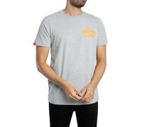 Superdry Uomo T-shirt rilassata con logo vintage ricamato, Grigio