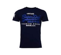 Superdry Uomo T-Shirt Vintage Logo Midnight Blue Grit S