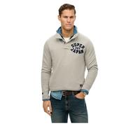 Superdry Vintage Athletic Half Button Sweatshirt M