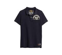 Superdry Polo Athletic Vintage T1-Pique (M), Eclisse Marina, M Uomo