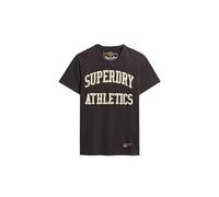 Superdry Vintage Athletic S/S Tee C1-Printed T.Shirt (M) da Uomo, Grigio Scuro/Verde, M