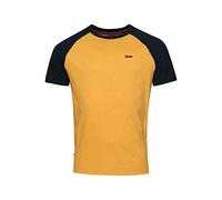 Superdry Vintage Baseball Tee T-Shirt, Ochre Marl/Eclipse Navy, M Uomo