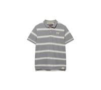 Superdry Uomo Polo a righe vintage, Grigio