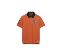 Superdry Vintage Pique Rugby Polo, Prep Orange, S Uomo