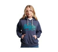 Superdry Tonal Vintage Logo Graphic Hoodie Blu S Donna
