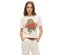 Superdry Vl Tokyo Relaxed Short Sleeve T-shirt Beige M Donna