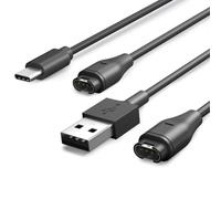 Superer Confezione da 2 caricabatterie per Garmin Watch cavo di ricarica USB C & A