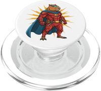 Supereroe Capybara Red Cape Super Hero PopSockets PopGrip per MagSafe