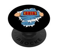 Supereroe di nome sciita per ragazzi chiamati sciiti PopSockets PopGrip Adesivo