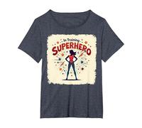 Supereroe in Formazione Empowering Donne retrò Stile Comico Maglietta, Donna Plus-Size, Pervinca, 2X