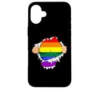 Supereroe Orgoglio Gay Orgoglio Bandiera LGBT Custodia per iPhone 16 Plus