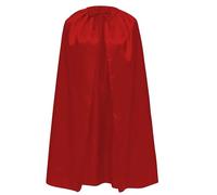 Supereroe Supereroina - Mantello Supereroina per adolescenti e adulti, da uomo, da donna, mantello in raso con glitter Superman Mantello Batman Flash (M/140 cm, mantello in raso rosso)