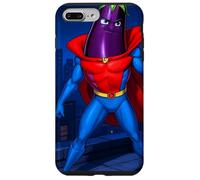 Supereroe vegetariano divertente super melanzana Custodia per iPhone 7 Plus/8 Plus