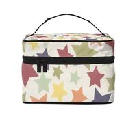 Superficie colorata stella, Borsa per il trucco Borsa per cosmetici Borsa da toilette da viaggio portatile Astuccio per matite Astuccio da toilette
