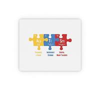 Superficie Liscia Tampone per Mouse, Autism Awareness Puzzle Periodic Autistic Behavior T Shirt Tappetino per Il Mouse Personalizzato Gaming Mousepad per Computer Ufficio Laptop