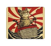Superficie Liscia Tampone per Mouse, Cat Abstract Graph Poster Style Funny Basket Sea Bohemian Tappetino per Il Mouse antisfilacciamento Gaming Mousepad per Ufficio Laptop Notebook
