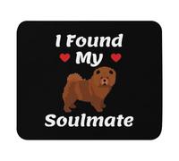 Superficie Liscia Tampone per Mouse, Found My Soulmate Chow Chow Pare Cute Doggo Enthusiast Graphic Tappetino per Il Mouse Antipolvere Gaming Mousepad per PC Notebook Ufficio