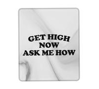 Superficie Liscia Tampone per Mouse, Get High Now Ask Me How Tappetino per Il Mouse Personalizzato Gaming Mousepad per Computer Casa Notebook