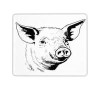 Superficie Liscia Tampone per Mouse, Pig Art Aesthetic Animal Hand Drawn Sketch Mammal Tappetino per Il Mouse Antiscivolo Gaming Mousepad per PC Computer Notebook