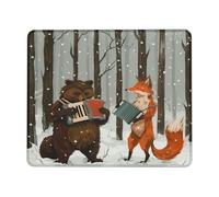 Superficie Liscia Tampone per Mouse, Tree Cute Animal Bear Wildlife Tappetino per Il Mouse Ergonomico Gaming Mousepad per PC Notebook Laptop